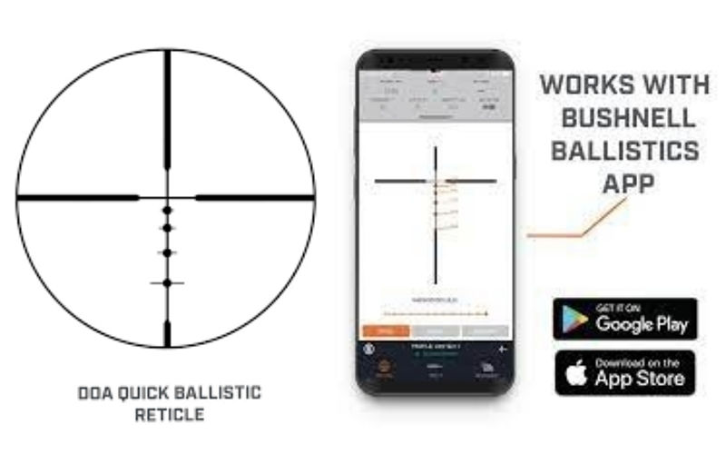 Retícula DOA y BUSHNELL Ballistics APP